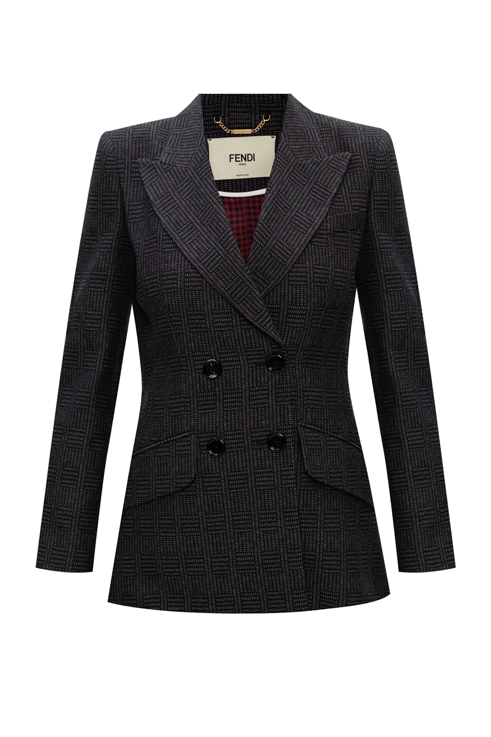 SchaferandweinerShops Japan - Black Patterned blazer Fendi